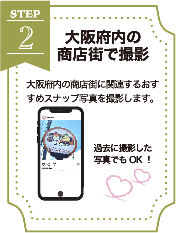 STEP2 大阪府内の商店街で撮影