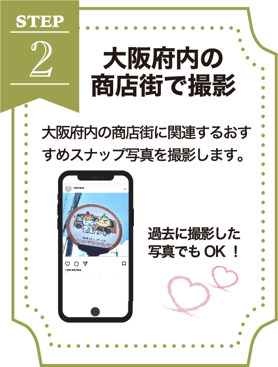 STEP2 大阪府内の商店街で撮影