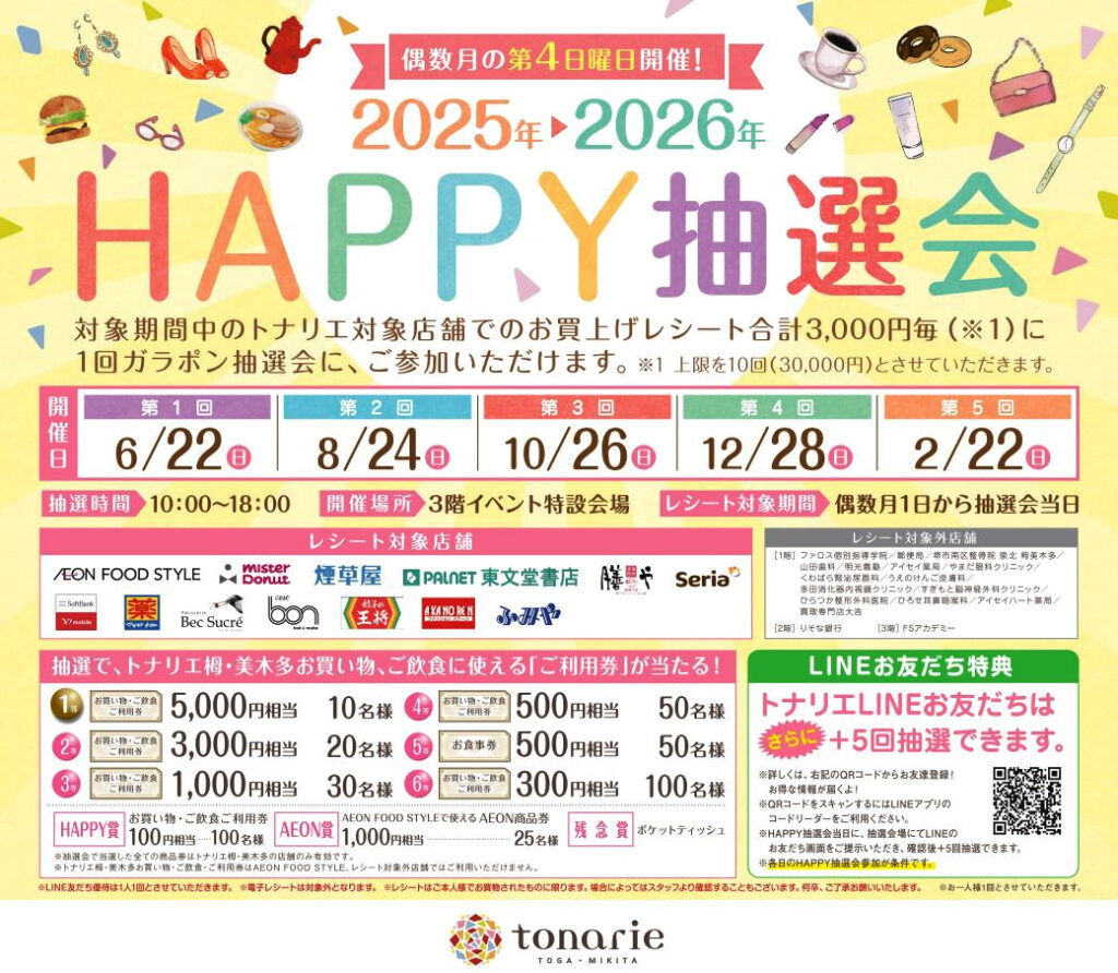 トナリエ栂美木多_HAPPY抽選会