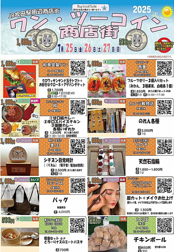 吹田市駅前商店街_ワンツーコイン商店街