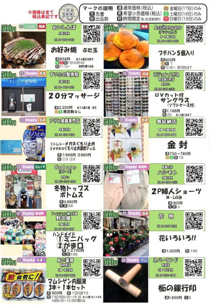 吹田市旭通商店街_ンツーコイン商店街