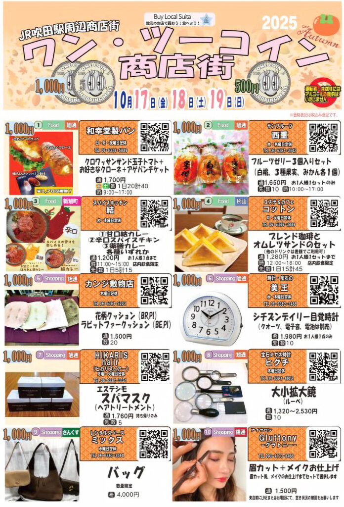 吹田市旭通商店街_ンツーコイン商店街