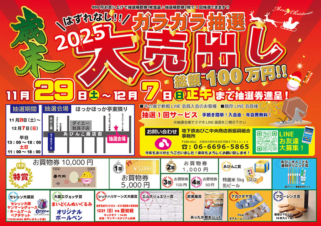 あびこ中央商店街_歳末セールガラガラ抽選会