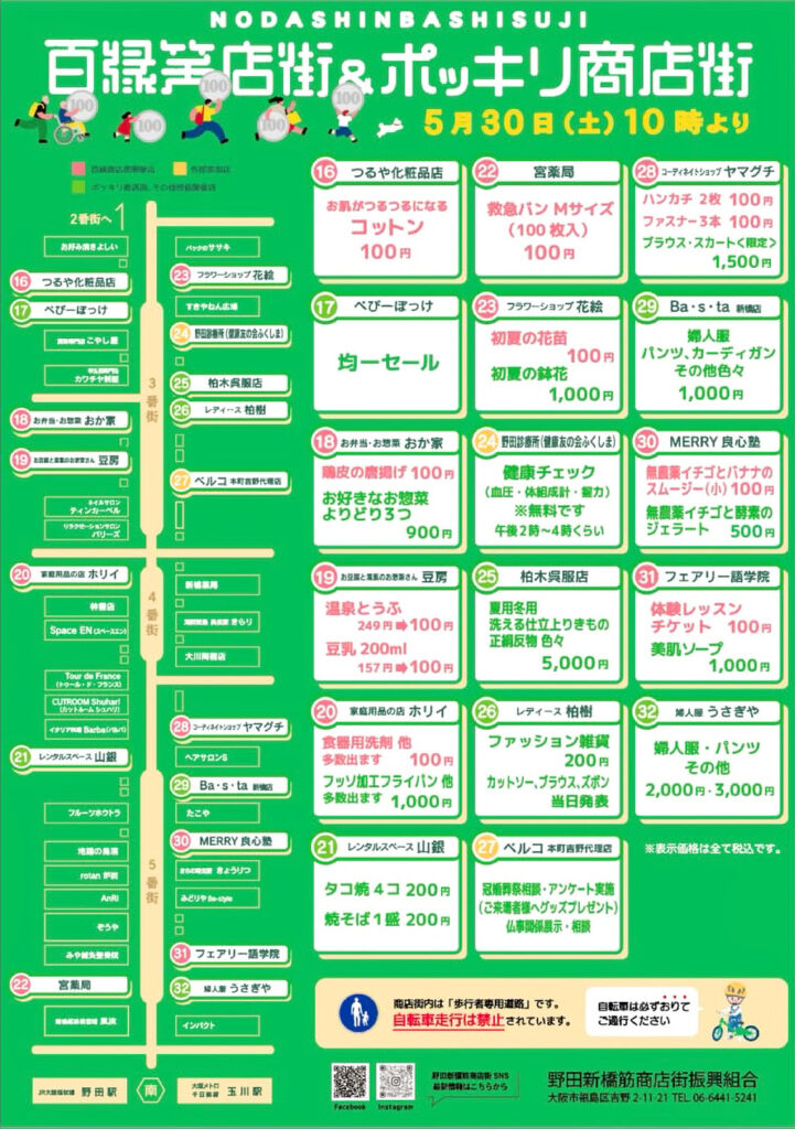 0530野田新橋筋商店街_百縁笑店街＆ポッキリ市