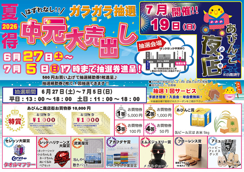 地下鉄あびこ中央商店街_中元売り出し
