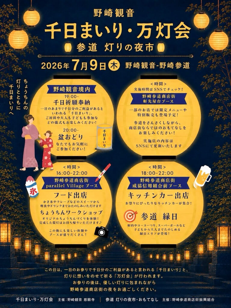 野崎参道商店街_千日まいり万灯会